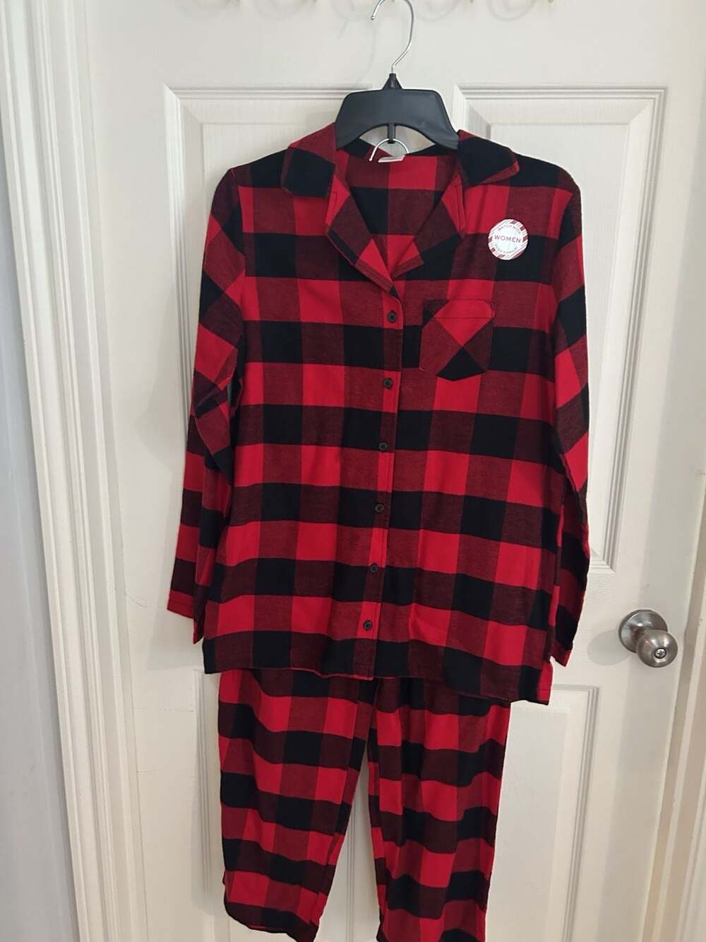 North Pole Trading Co. Pajama Set Size X-Small Red Black Buffalo Plaid